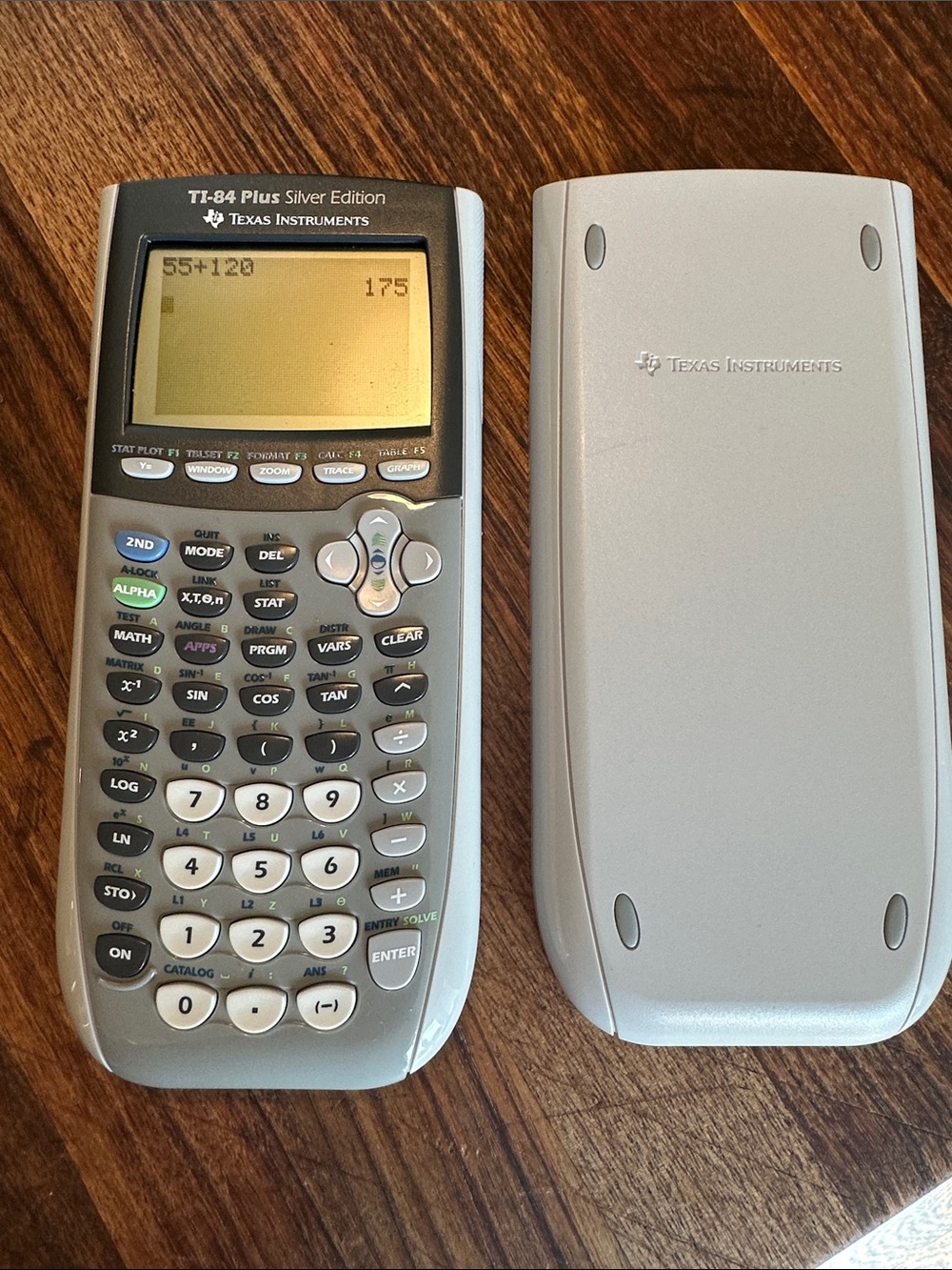 TI-84 plus silver edition Texas Instruments Calculator and Cover